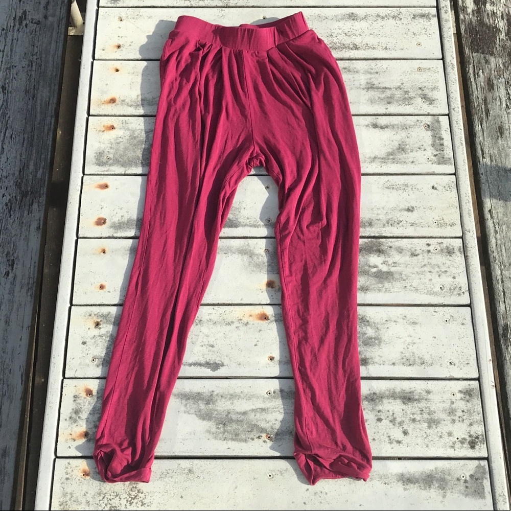 ••asos harem style red high-waisted flowy pants•• - Picture 5 of 7